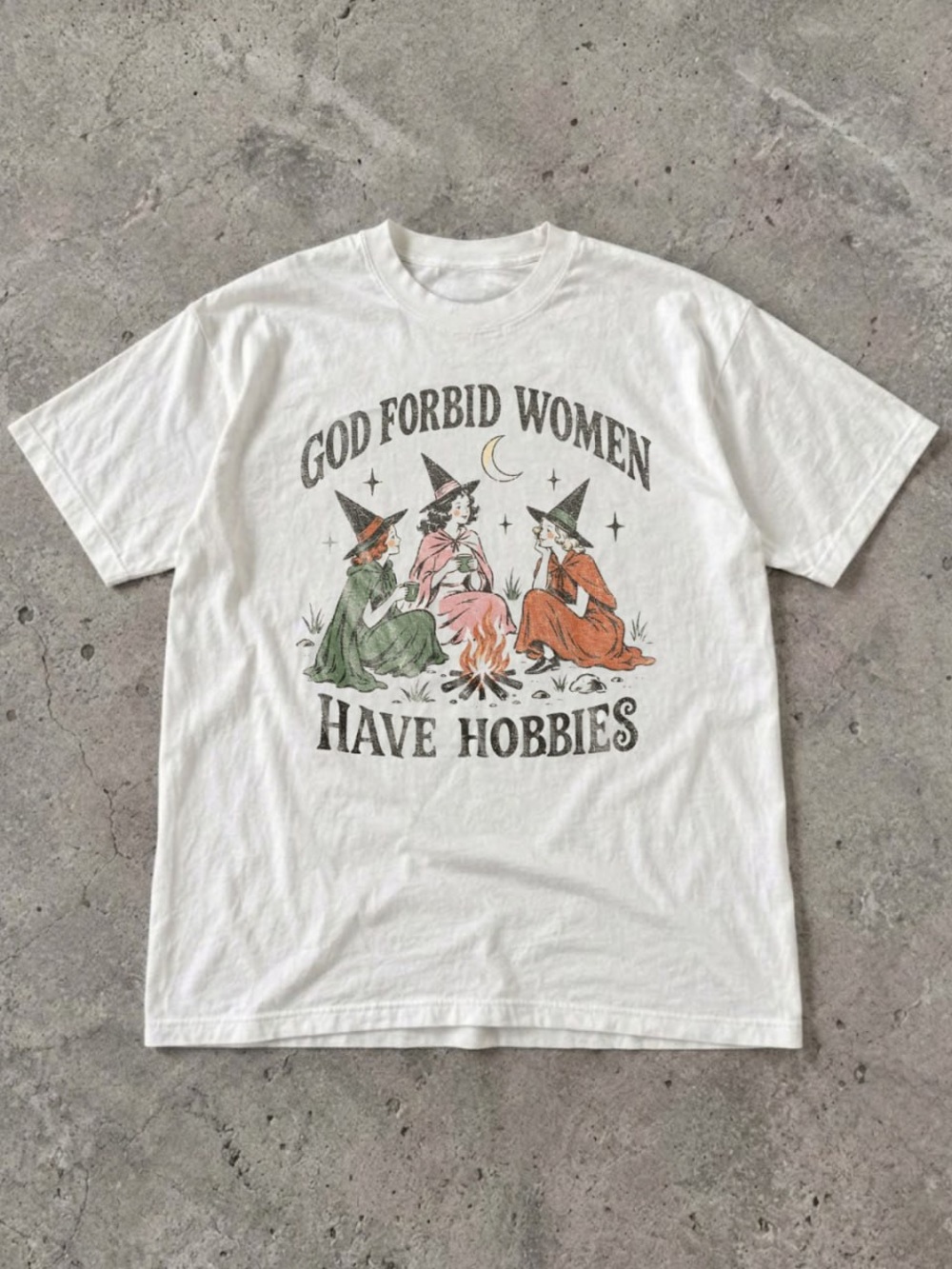 Graphic Witchcraft Crewneck T-Shirt - White